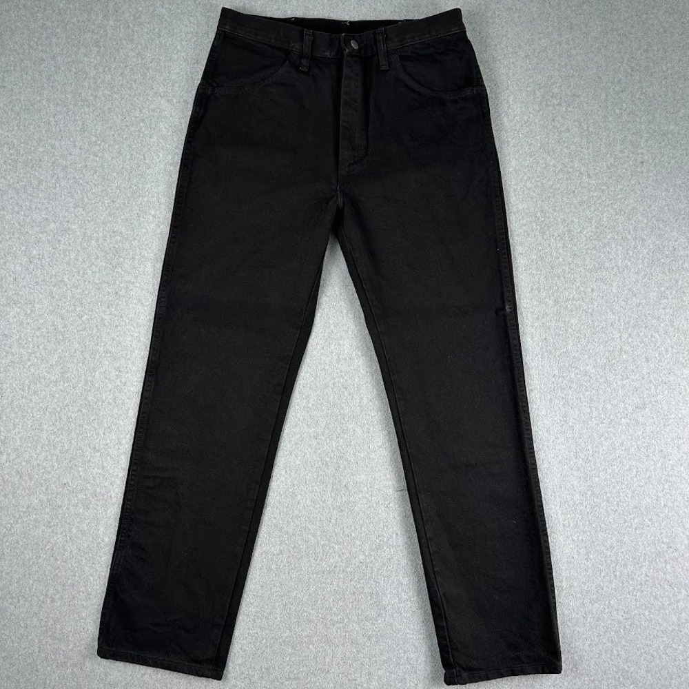Rustler Mens Jeans 34x32 Regular Fit‎ Straight Leg Black Denim NWT